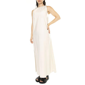 Vestido Largo Satinado Tirantes Blanco - Abito Donna Bianco 41W/11226  WILD PONY 