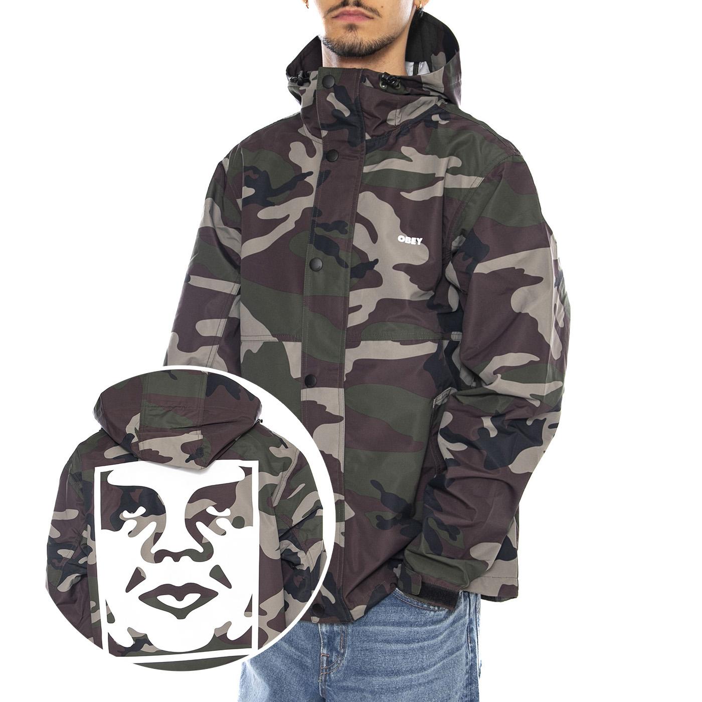 Order Jacket Field Camo - Giacca con Cappuccio Uomo Camo 121800519 FCA OBEY 