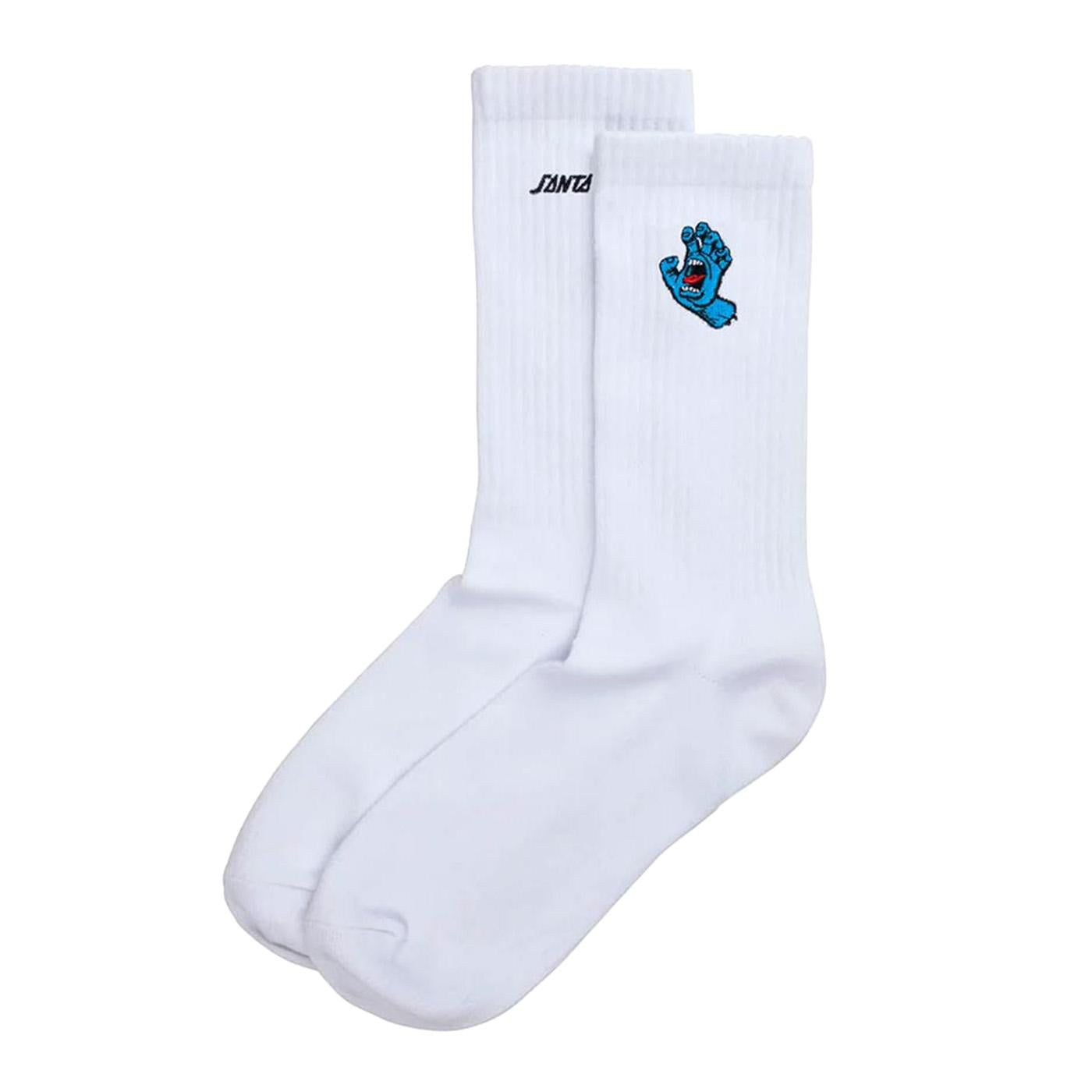 SCREAMING MINI HAND WHITE - Calzini Bianchi con Logo SCA-SCK-0135 WHT SANTA CRUZ 