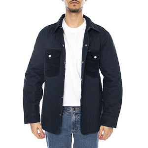 Mixed Media Overshirt Rivet Navy - Giacca Sovracamicia UomoBlu 112371324  LEE 