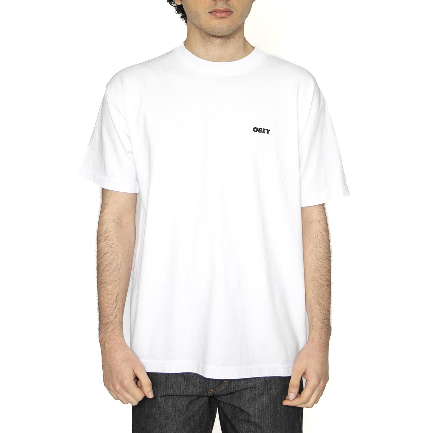 Obey Bold Icon Heavywheight Tee - Maglietta Girocollo Uomo Bianca 166913439-WHT  OBEY 