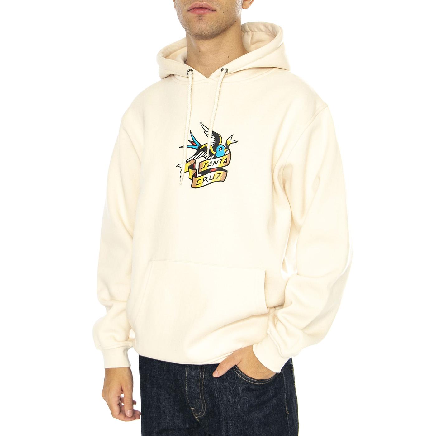 Sommer Sparrow Fronthood Chalk - Felpa Uomo Beige SCA-HDY-6307  SANTA CRUZ 