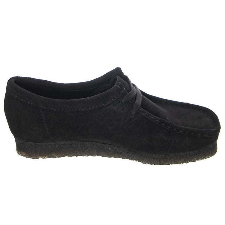 Wallabe Black Suede - Scarpe Stringate Profilo Basso Donna Nere 155522-00001  CLARKS 