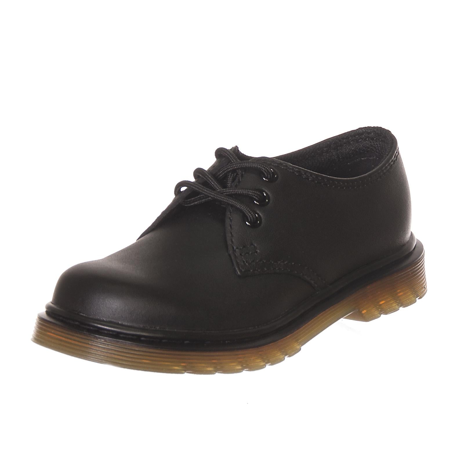 Everley Shoes - Black - Scarpe Stringate Profilo Basso Bambino Nere DMKEVEBK15378001  DR.MARTENS 