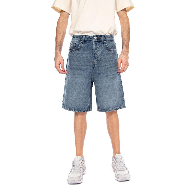 Five Baggy 9893 Pin DNM Shorts VD2 Blue - Bermuda Denim Jeans Uomo Blu 22029893 MEDIUM BLUE DEN ONLY & SONS 