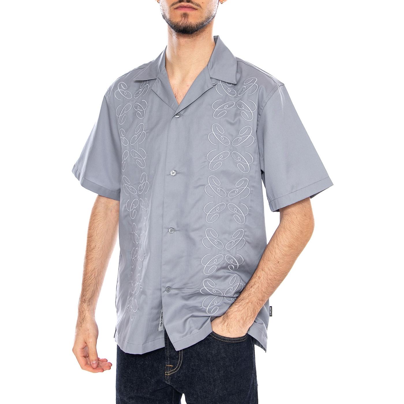 S/S Signet Shirt Mirror - Camicia Maniche Corte Uomo Blu I036227 1NKXX CARHARTT WIP 
