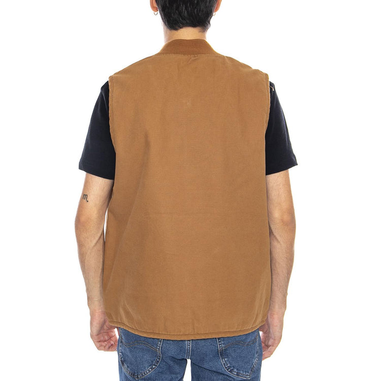 THRASHER X DICKIES Vest Brown Duck - Gilet Smanicato Uomo Marrone DK0A88IT0BD1  DICKIES 