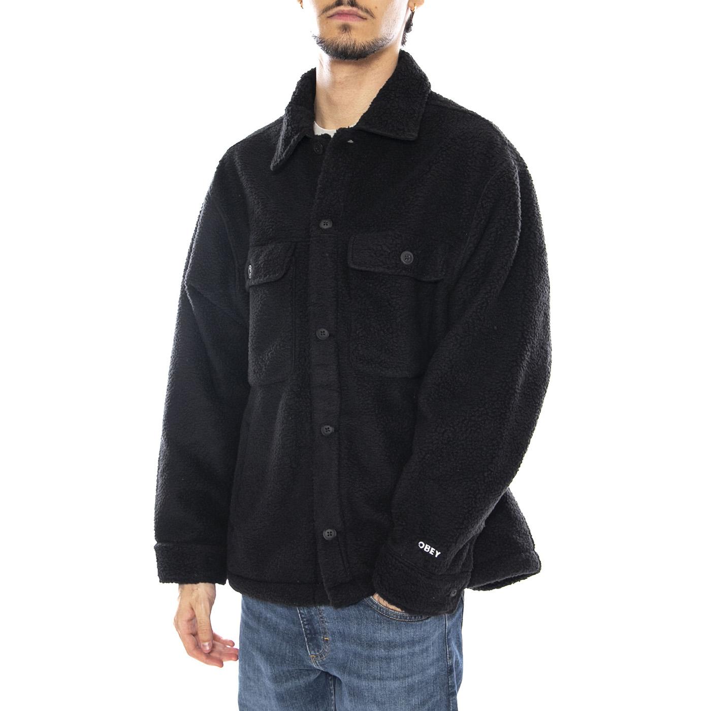 Thompson Shirt Jacket Black - Giacca Uomo Nera 121160059 BLK OBEY 