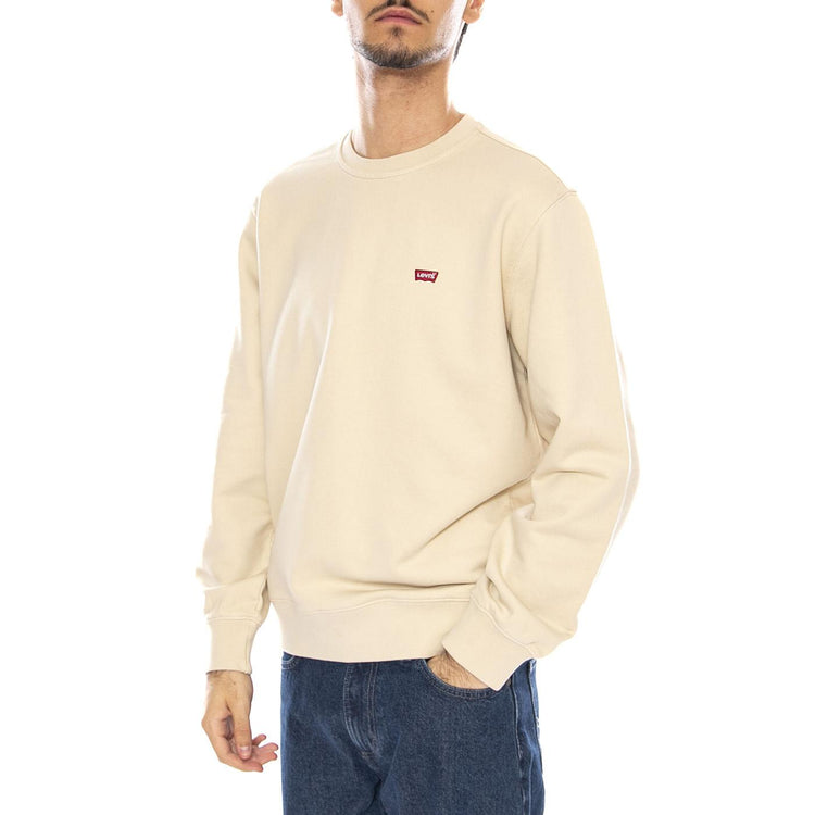 The Original HM Crew Fog French Terry Neutral - Felpa Girocollo Uomo Beige 35909-0057  LEVIS 