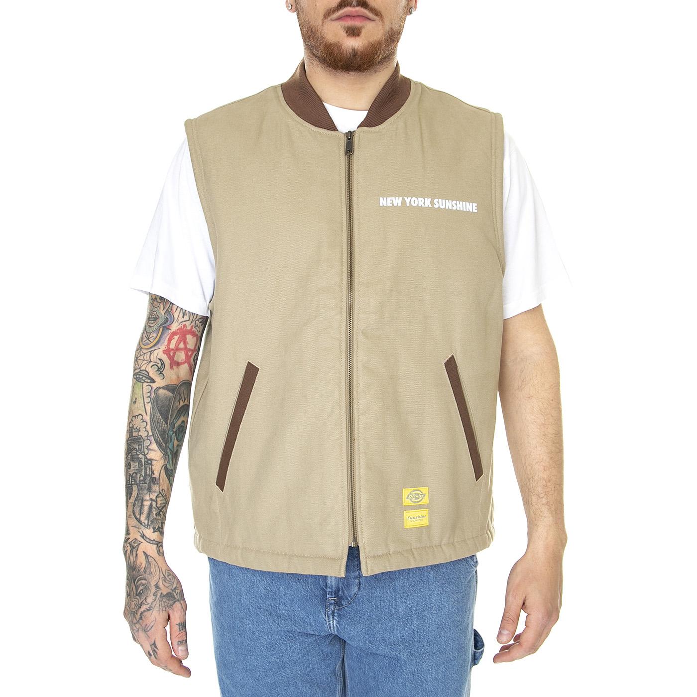 NYS Sherpa Lined Duck Vest Desert Sand - Giacca Smanicata Uomo Beige DK0A4Y4ADS01  DICKIES 