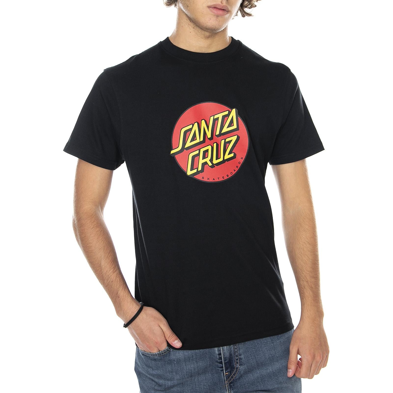  NEW Classic Dot Tee Black  SANTA CRUZ 