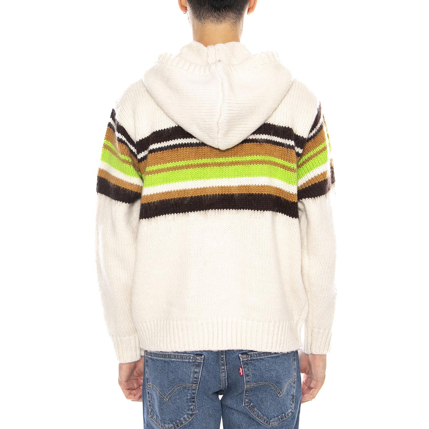 Myers Zip Up Hood Sweater Unbleached / Multi -- Felpa con Cappuccio Uomo Beige Naturale / Multicolore 151000093 UBL OBEY 