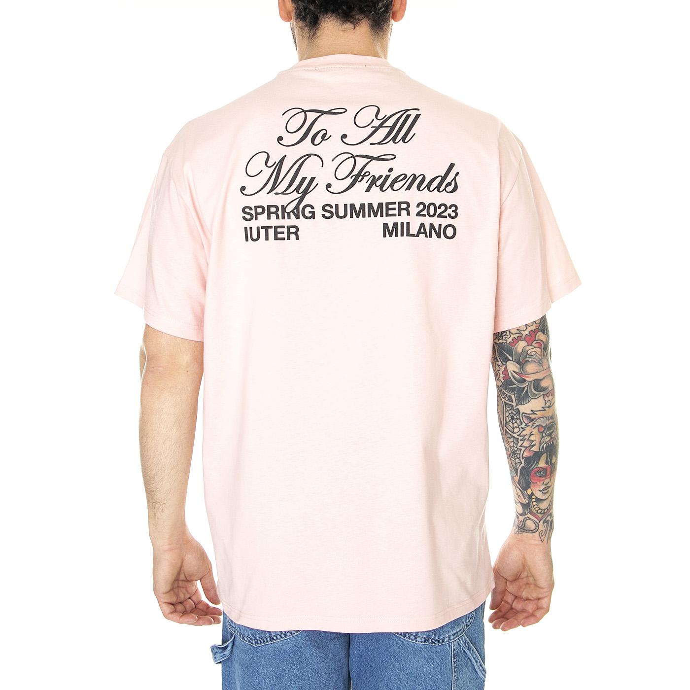 To All My Freinds Tee Pink - Maglietta Girocollo Uomo Rosa 23SITS82-PINK  IUTER 