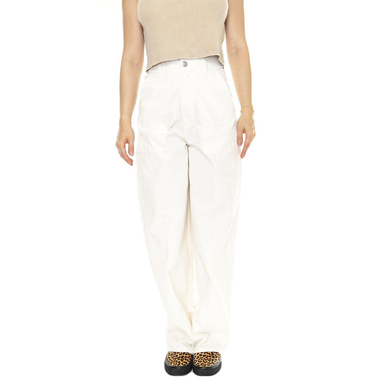 Obey Eugene Utility Pant Unbleached - Pantaloni Donna Bianchi 242020108-UBL  OBEY 