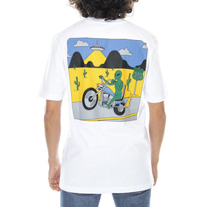 Mens Easy Rider T-Shirt - White - Maglietta Girocollo Uomo Bianca 0258WHT . DOOMSDAY 
