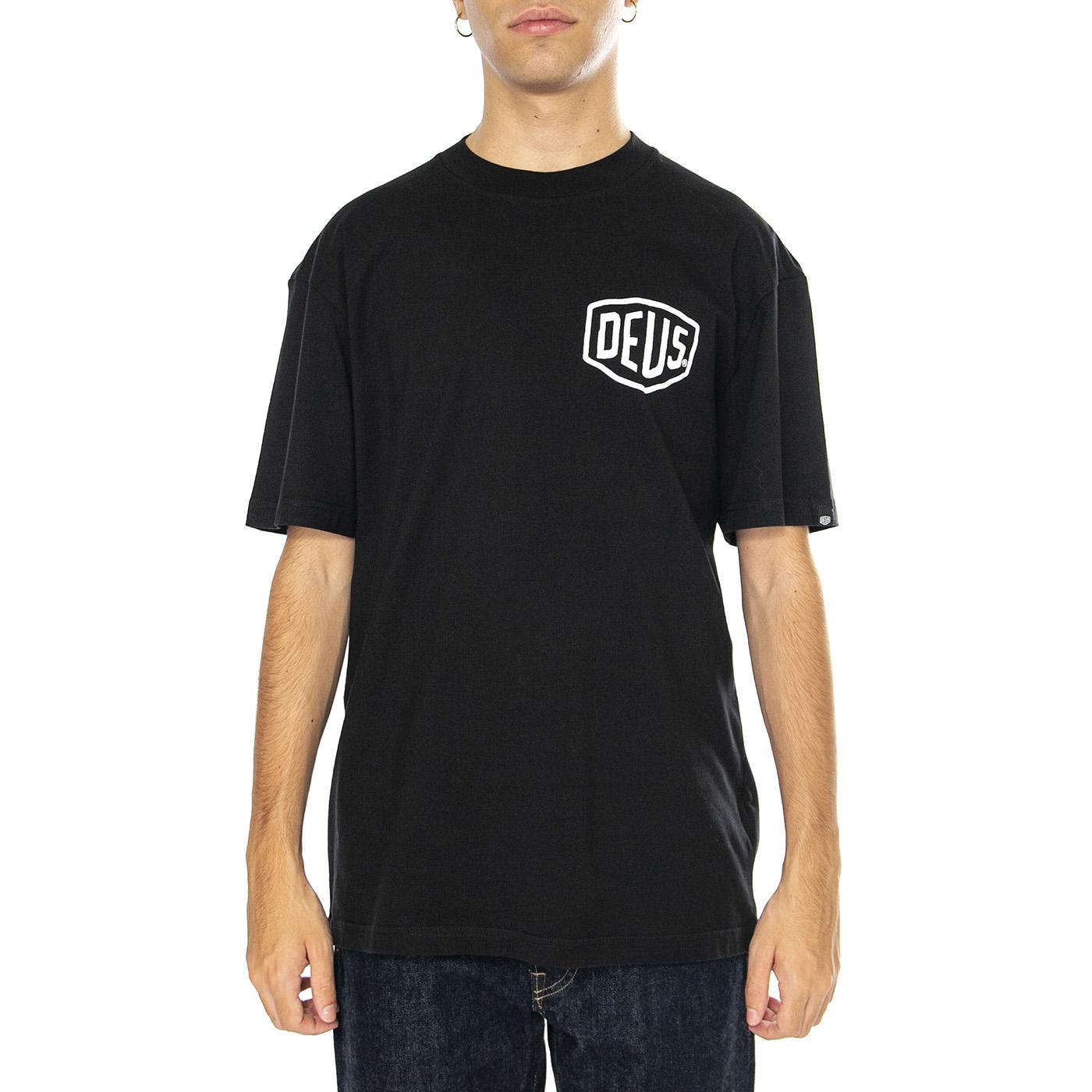Carby Pickup Tee Black - Maglietta Girocollo Uomo Nera DMF241747C  DEUS EX MACHINA 