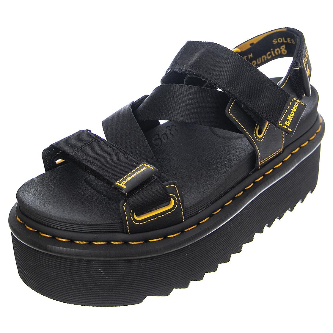 Kimber Black Webbing+Hydro Leather - Sandali Donna Neri 27351001  DR.MARTENS 