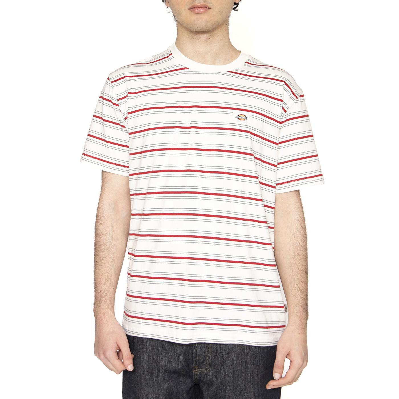 Lewistown Stripe SS Tee Egret - Maglietta Girocollo Uomo Multicolore DK0A4Z8SC481  DICKIES 