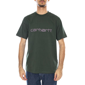 S/S Script T-Shirt Sycamore Tree / Phlox - Maglietta Girocollo Uomo Verde I035700.38EXX  CARHARTT WIP 