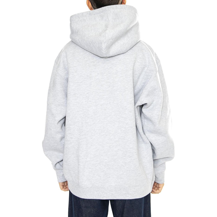 Icona Extra Heavy Hood Fleece Heather Grey - Felpa con Cappuccio Uomo Grigia 112470148-HEA  OBEY 