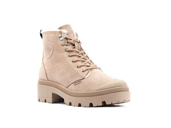 Pallabase Nbk Zip Wl Miss Dune - Scarpe Stringate Profilo Alto Donna Beige PAS98867-211-M  PALLADIUM 