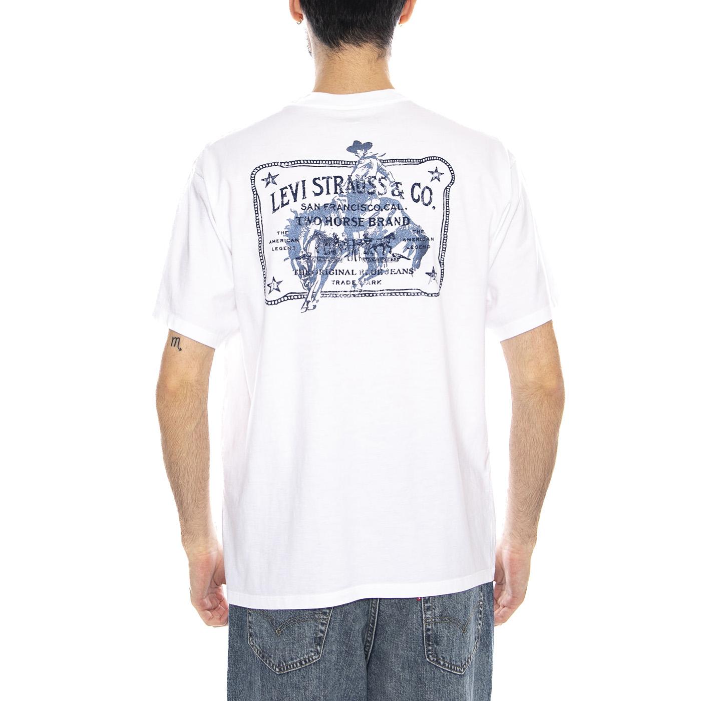 Vintage Fit Graphic Tee - Americas Finest Overalls - Jet Black - Maglietta Girocollo Uomo Bianca 87373 0417 LEVIS 