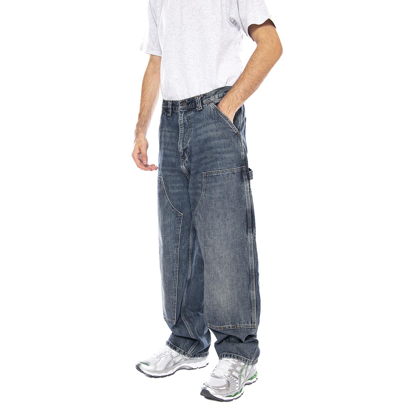 OG Double Knee Pant Blue - Pantaloni Denim Jeans Uomo Blu I035797.014L  CARHARTT WIP 