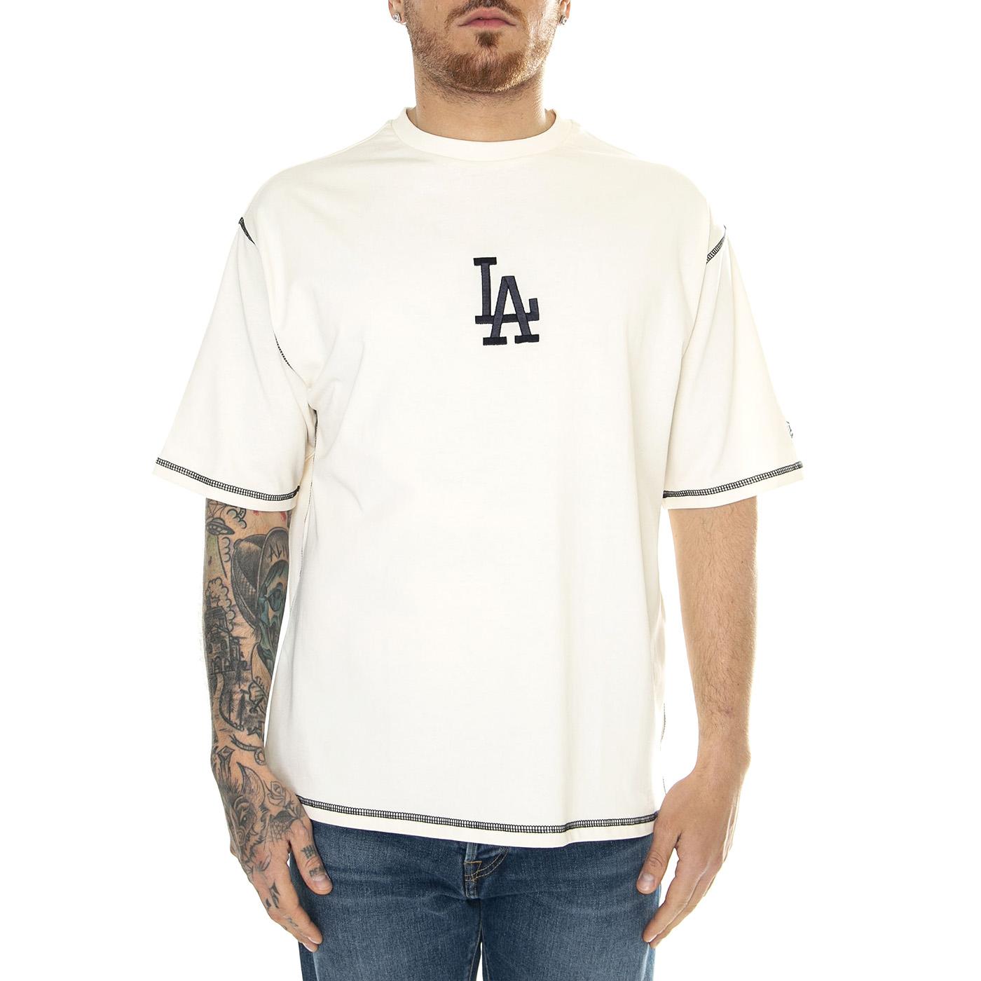 MLB World Series OS Tee Los Angeles Dodgers Off White / Navy - Maglietta Girocollo Uomo Beige 60435464  NEW ERA 