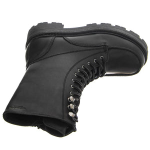 Cosmo 2.0 Cow Leather Black Boots Low Heel Chunky - Stivali Stringati Donna Neri VBS5455-101-20  VAGABOND 