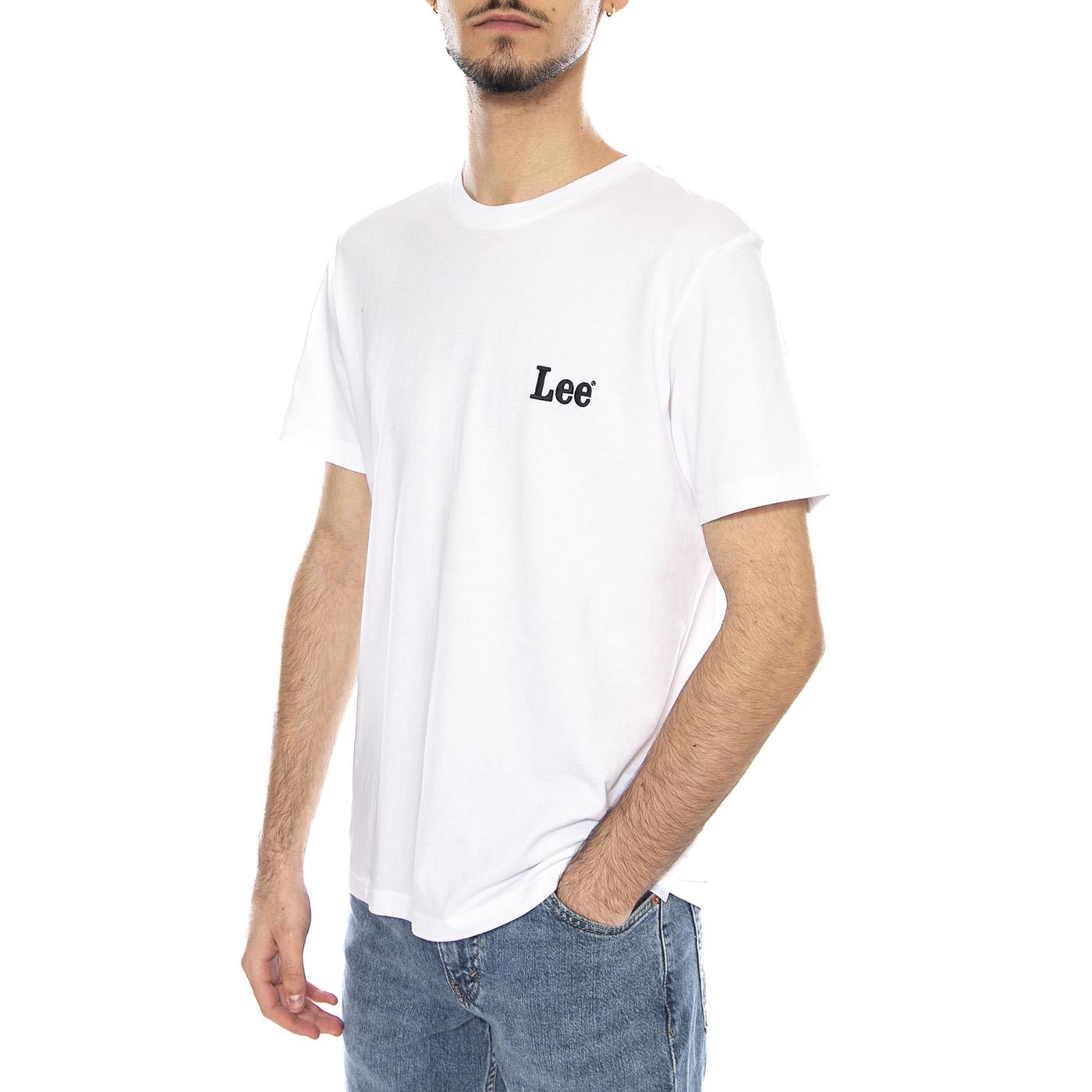 Ss Small Logo Tee Bright White -- Maglietta Girocollo Uomo Bianca 112370503 . LEE 
