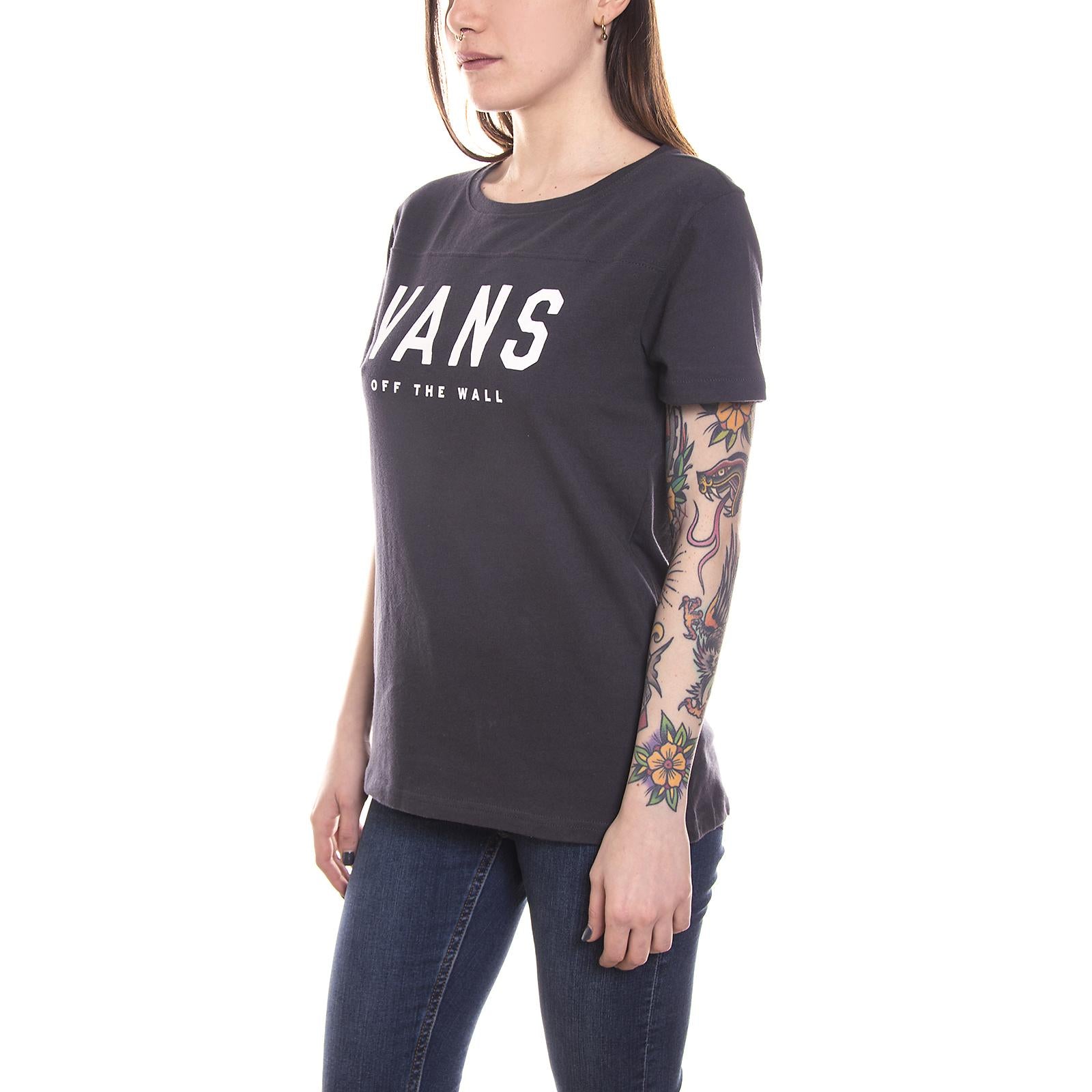 Wm Double Fortune T-Shirt - Phantom Black - Maglietta Girocollo Donna Nera VA31PJ6RJ  VANS 
