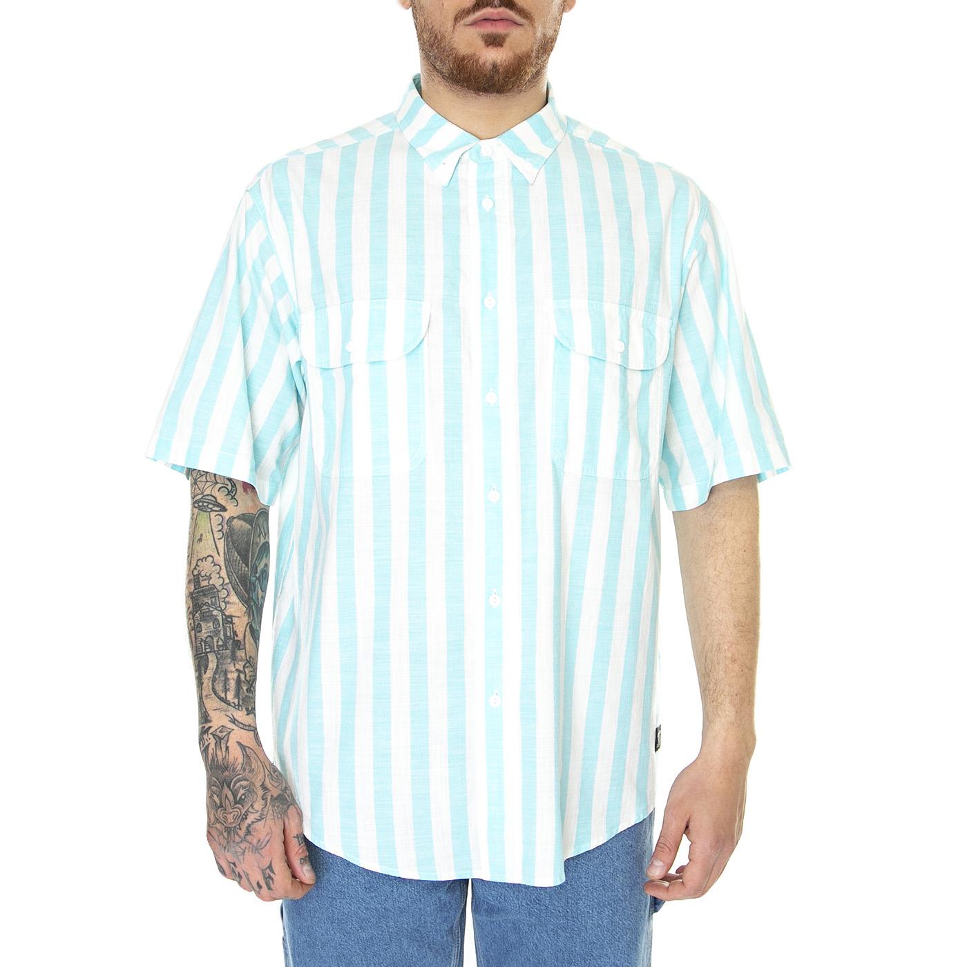 Skate Woven 90s Blue White Stripe Blue - Camicia Maniche Corte Uomo Bianca / Blu A4329-0000  LEVIS 