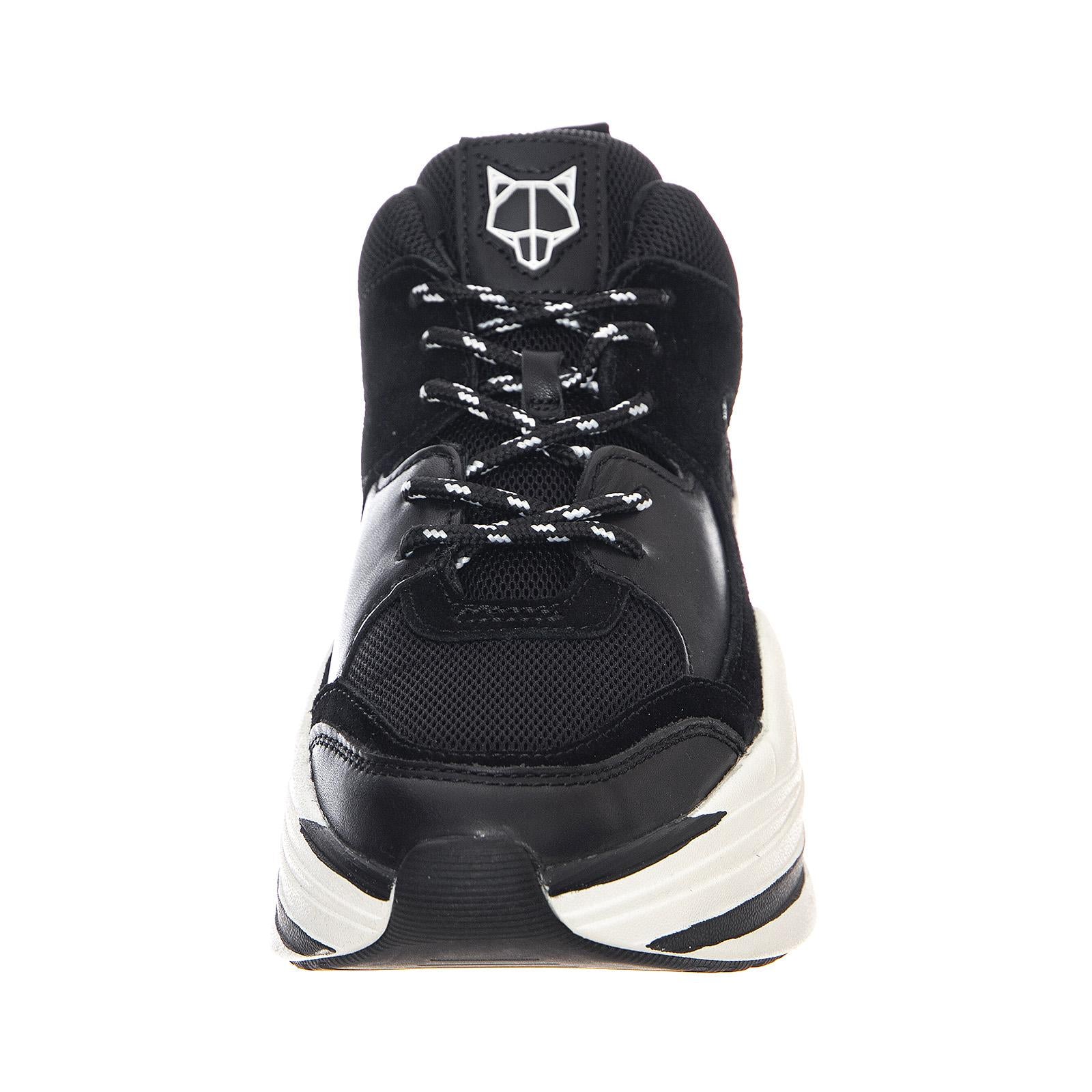 Track Sneakers - Black / White - Scarpe Basse Donna Nere NWSTRACK-BLKWHT  NAKED WOLFE 