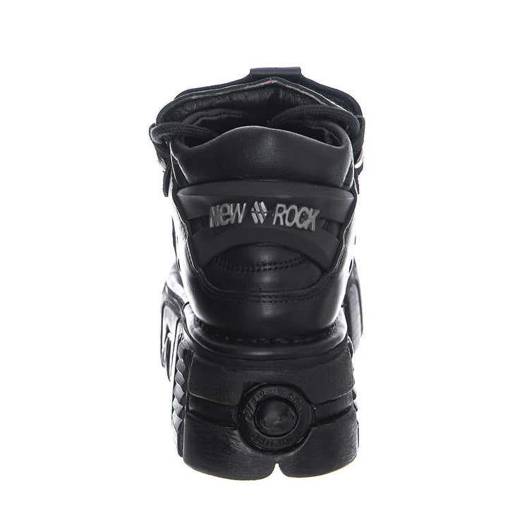 Itali106-C66 Shoes - Black - Scarpe Stringate Profilo Basso Donna Nere NRSM-106-C66  NEW ROCK 