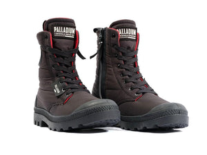 Pampa Hi Overcush Black / Black - Scarpe Stringate Profilo Alto Donna Nere PAS98864-001-M  PALLADIUM 