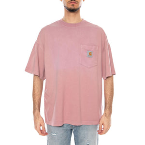 S/S Hudson Pocket T-Shirt Daphne - Maglietta Girocollo Uomo Rosa I035140.1XF5F . CARHARTT WIP 
