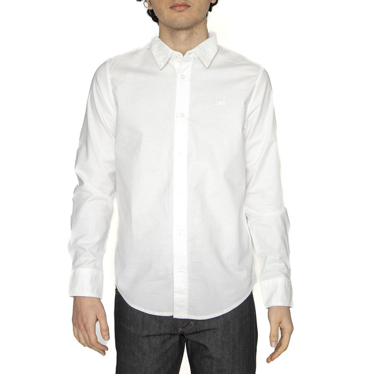 Patch Shirt Bright White - Camicia Uomo Bianca 112363908  LEE 