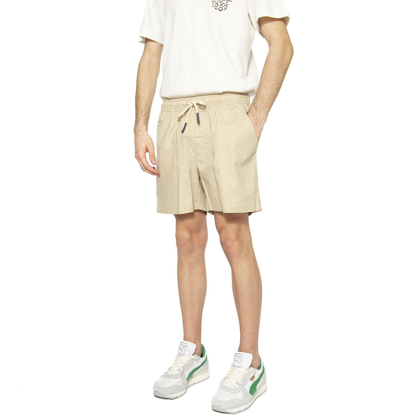 Beige Linen Shorts - Bermuda Uomo Beige 5002-02-5002-02  OAS 