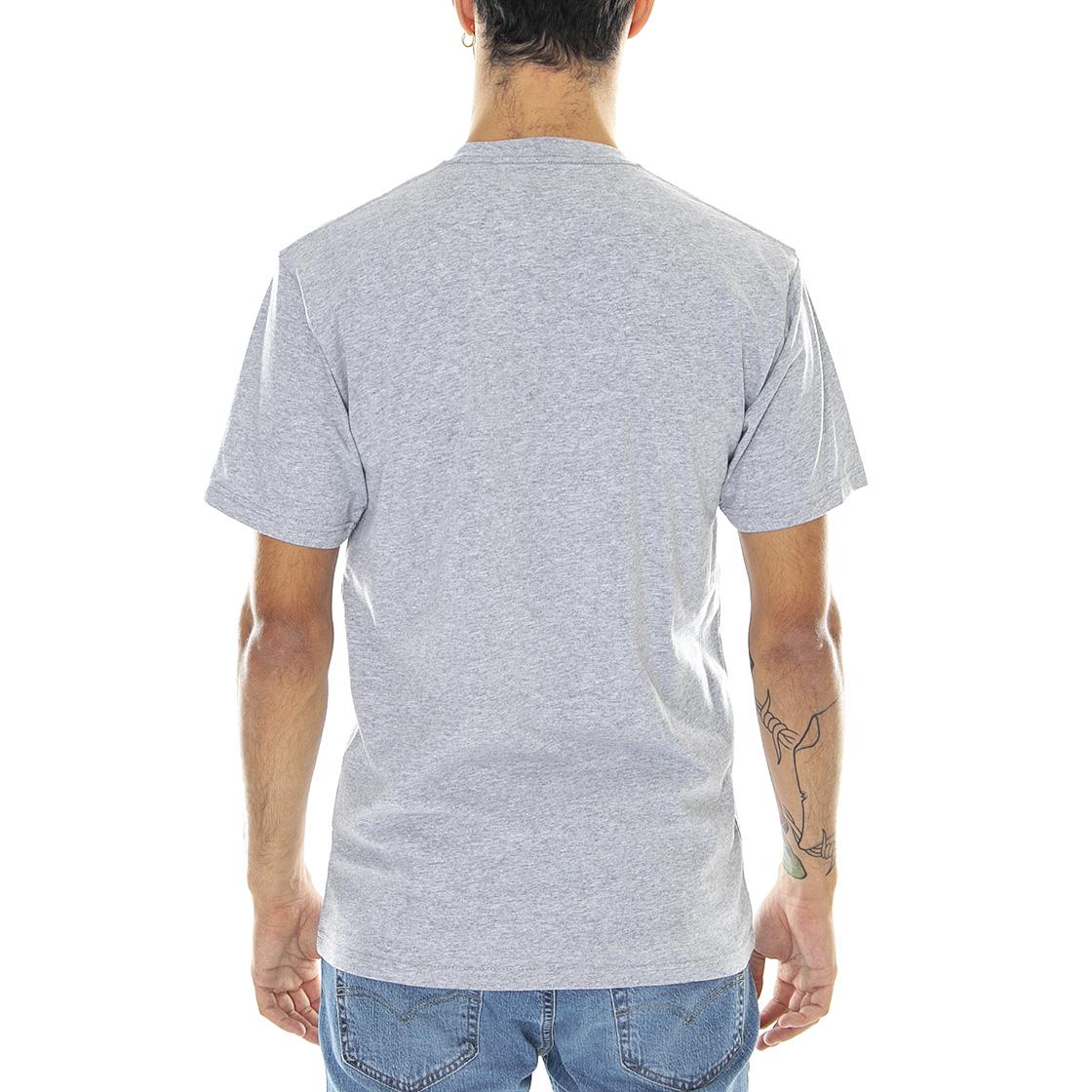 Left Chest Logo - Maglietta Girocollo Uomo Grigia VA3CZEATH  VANS 