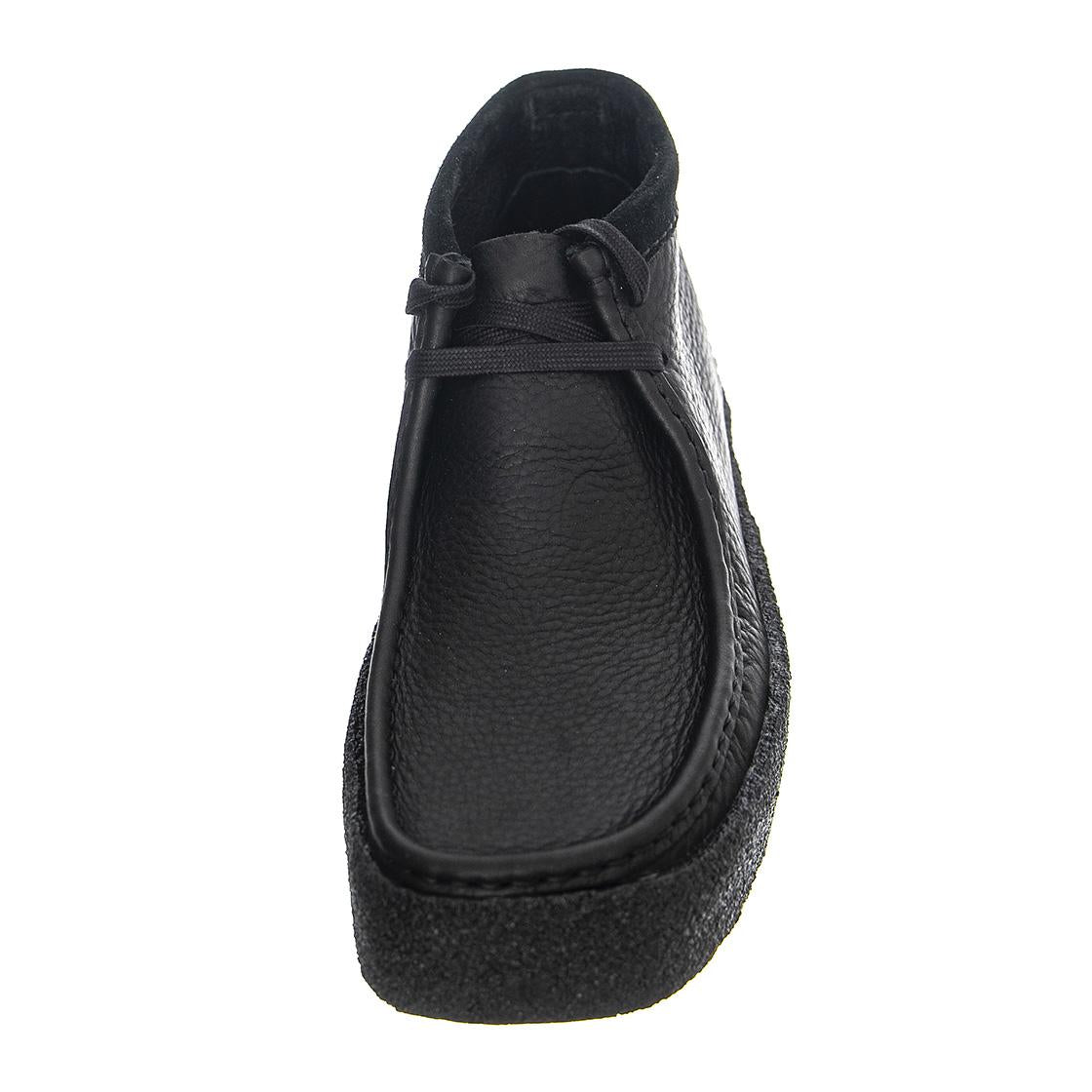 Wallabee Cup Bt Black Leather - Scarpe Stringate Profilo alla Caviglia Uomo Neri 631697  CLARKS 