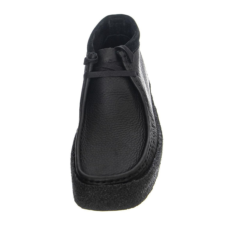 Wallabee Cup Bt Black Leather - Scarpe Stringate Profilo alla Caviglia Uomo Neri 631697  CLARKS 