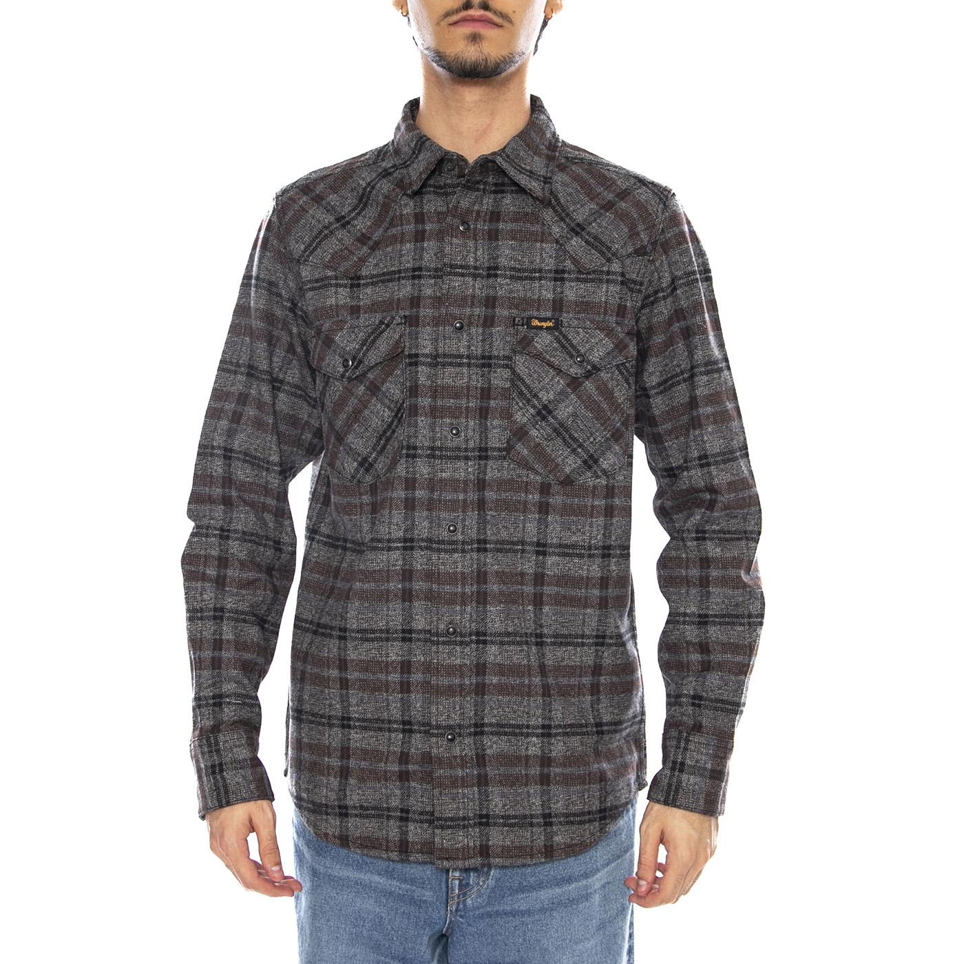 Western Shirt Reach Black - Camicia Uomo Multicolore 112371526  WRANGLER 