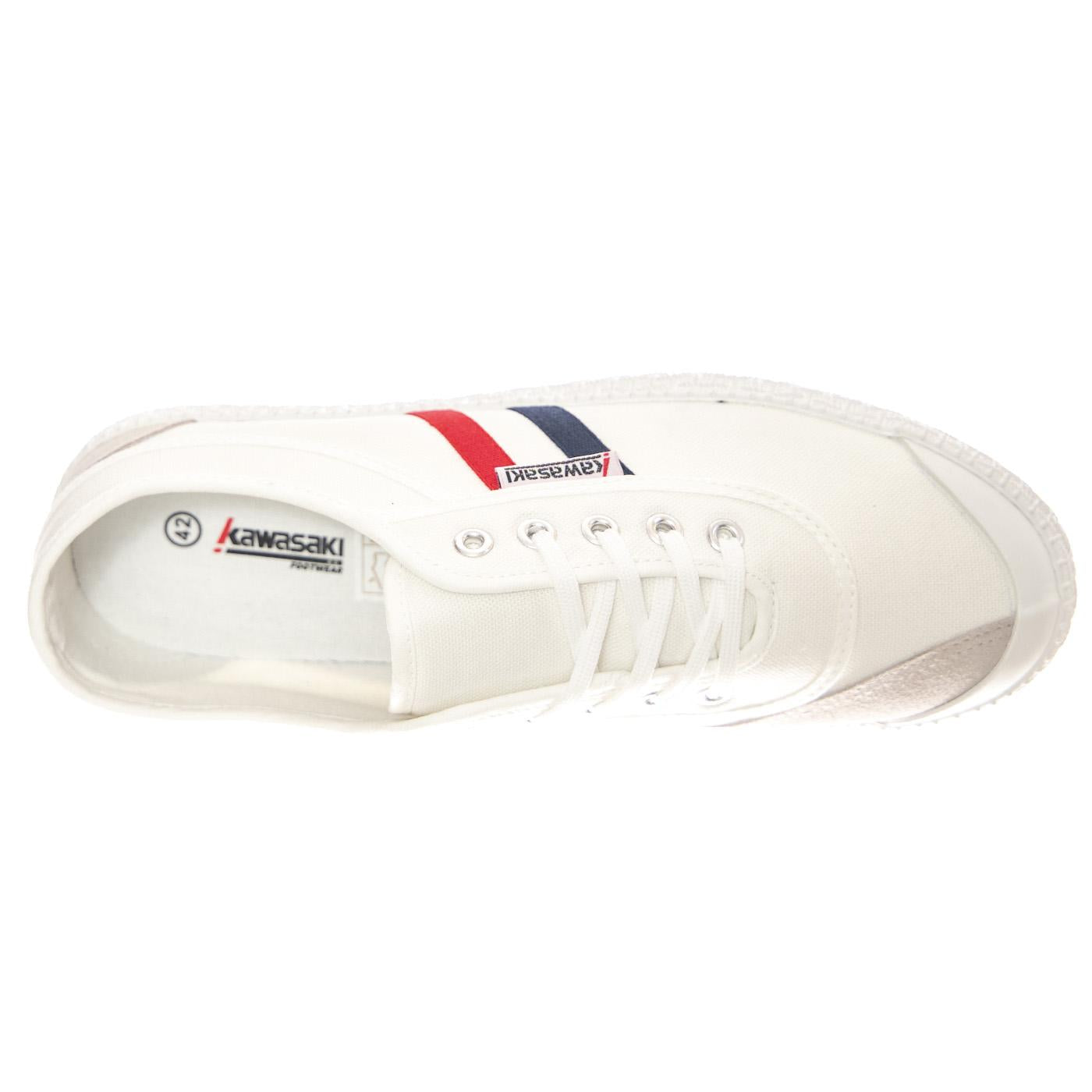 Retro 2.0 White Shoes - Scarpe Stringate Profilo Basso Uomo / Donna Bianche KWS232424-1002  KAWASAKI 