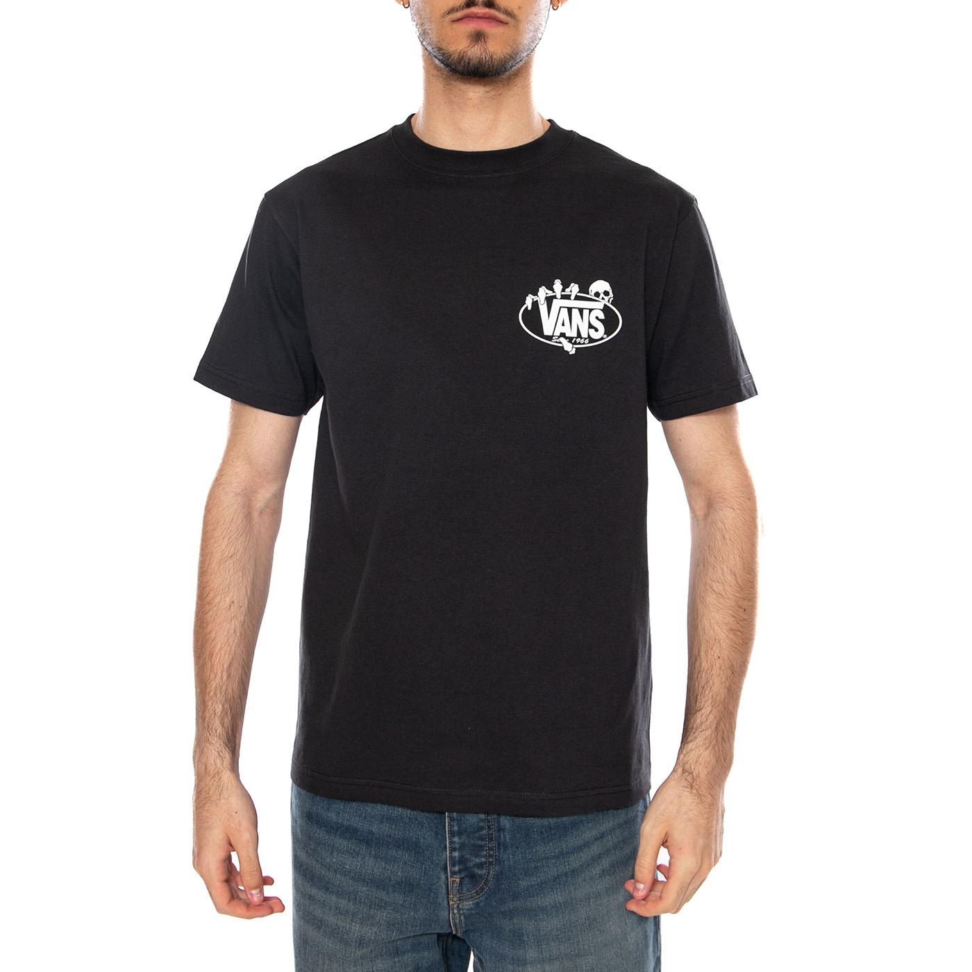 SHOW OFF SS TEE BLACK - Maglietta Girocollo Uomo Nera VN000SWT BLK1 VANS 
