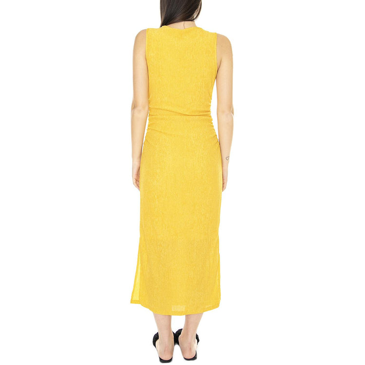 Vestido Midi en Tejido Arrugado Amarillo - Abito Donna Arancione 31W/11254  WILD PONY 