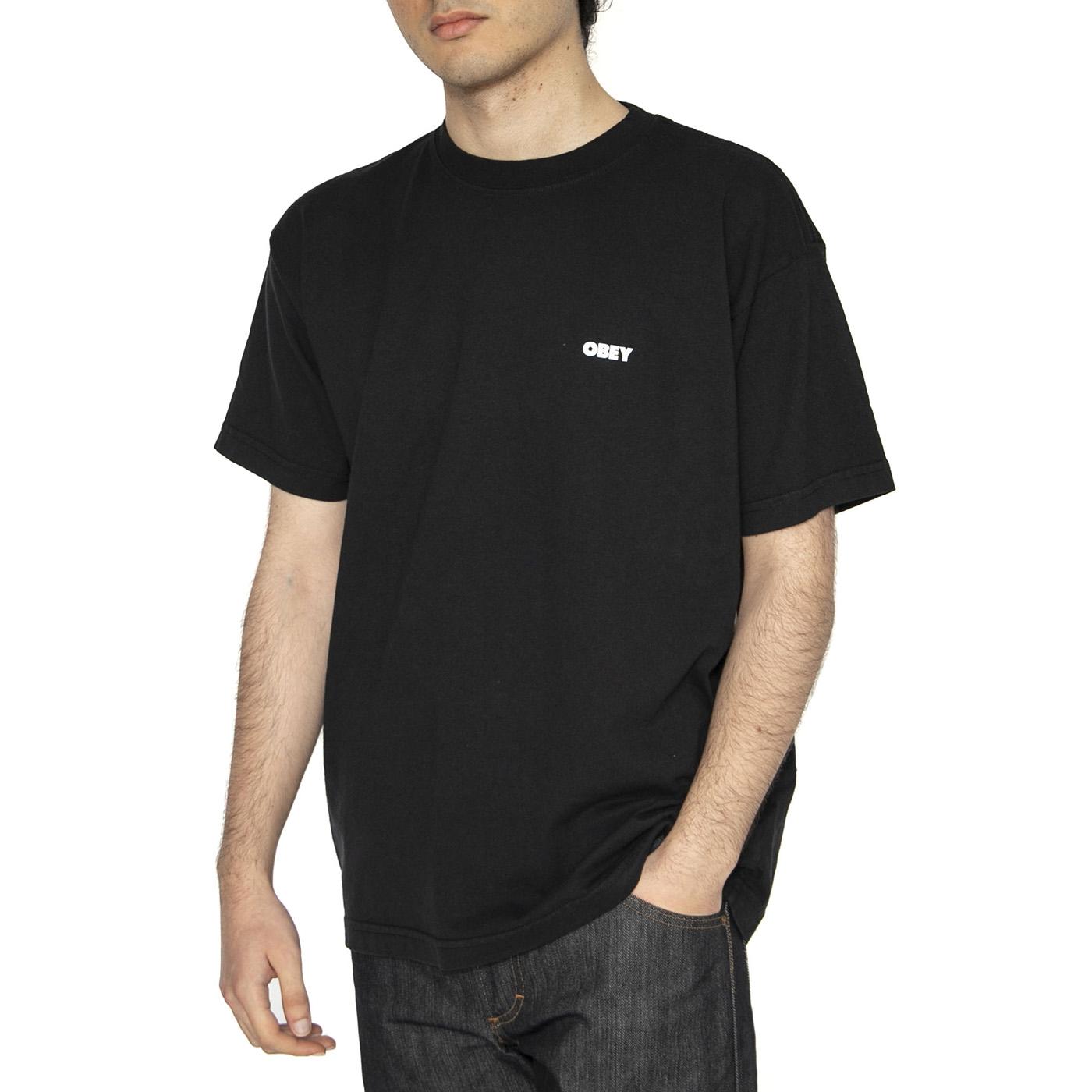 Obey Bold 3 Tee - Maglietta Girocollo Uomo Nera 166912888-JET  OBEY 