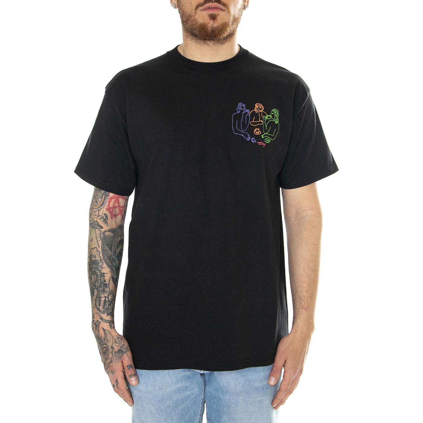 Obey Cup of Tea Classic Tee Black - Maglietta Girocollo Uomo Nera 165263750-BLK  OBEY 