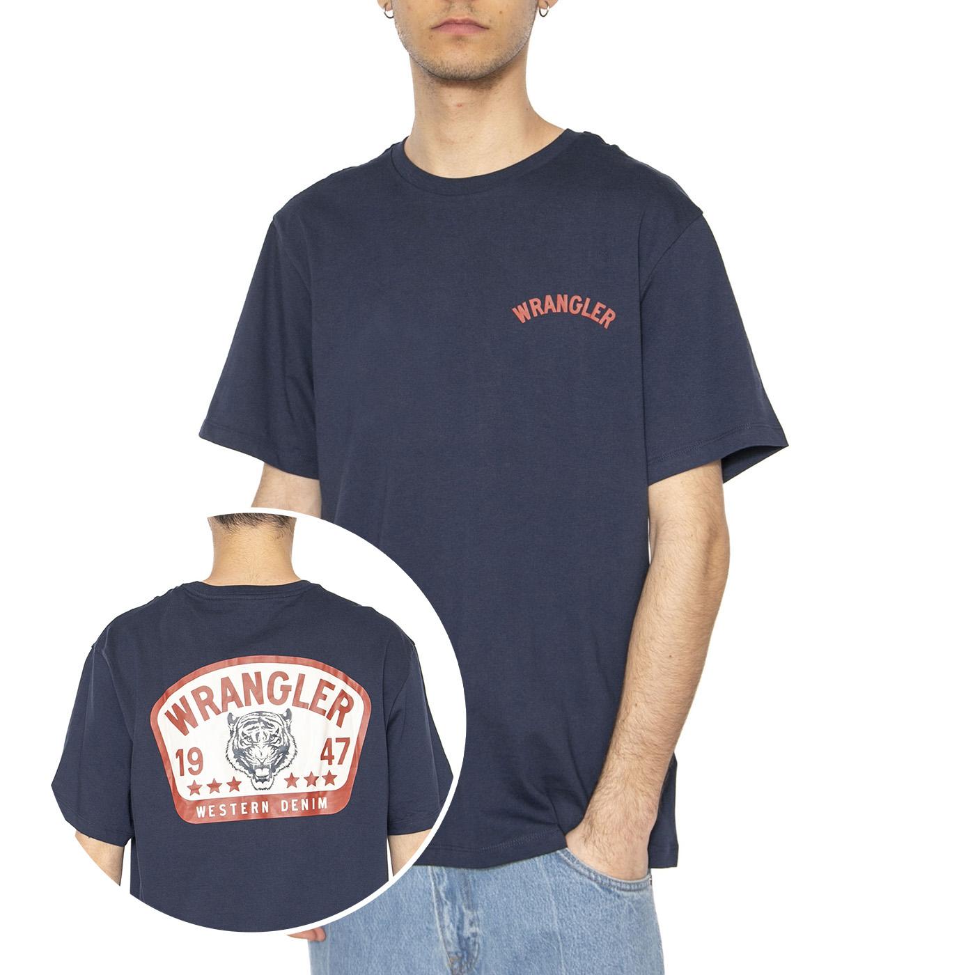Graphic Tee Navy - Maglietta Girocollo Uomo Blu 112362806  WRANGLER 