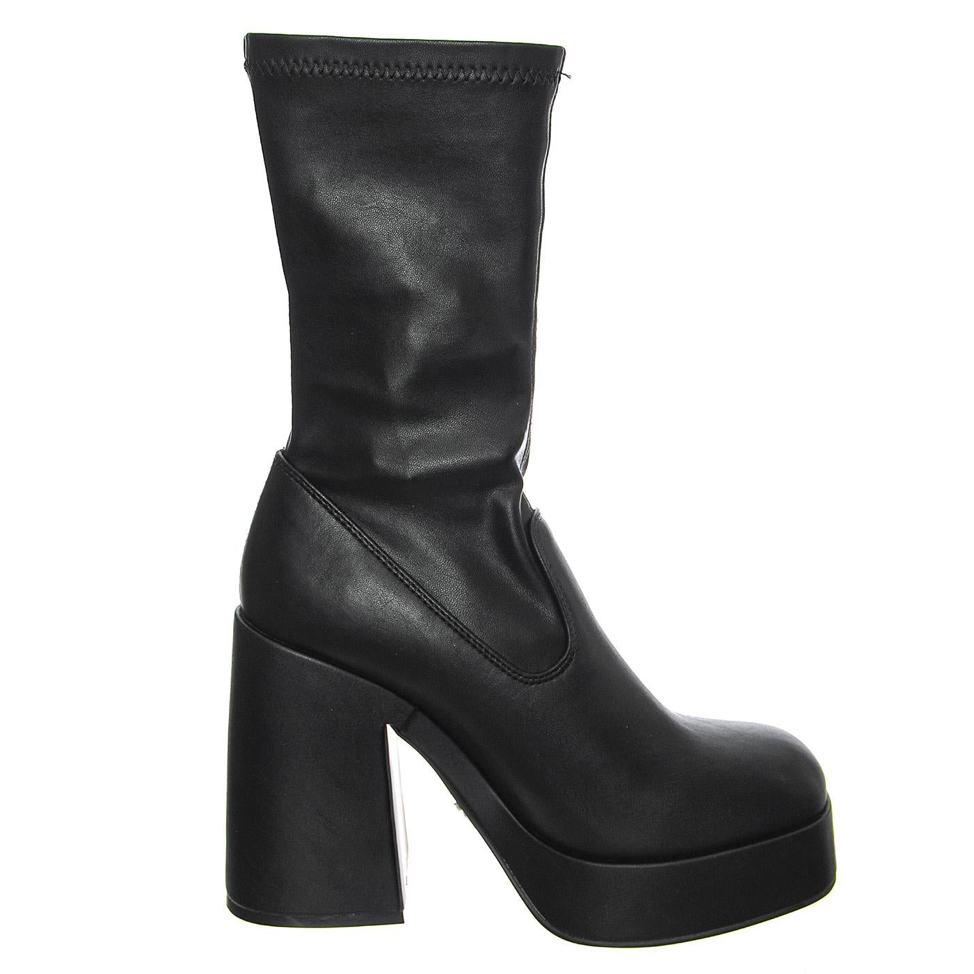 Hidden Black Stretch Pu - Stivali Donna Neri WSSHIDDEN-BLK  WINDSOR SMITH 