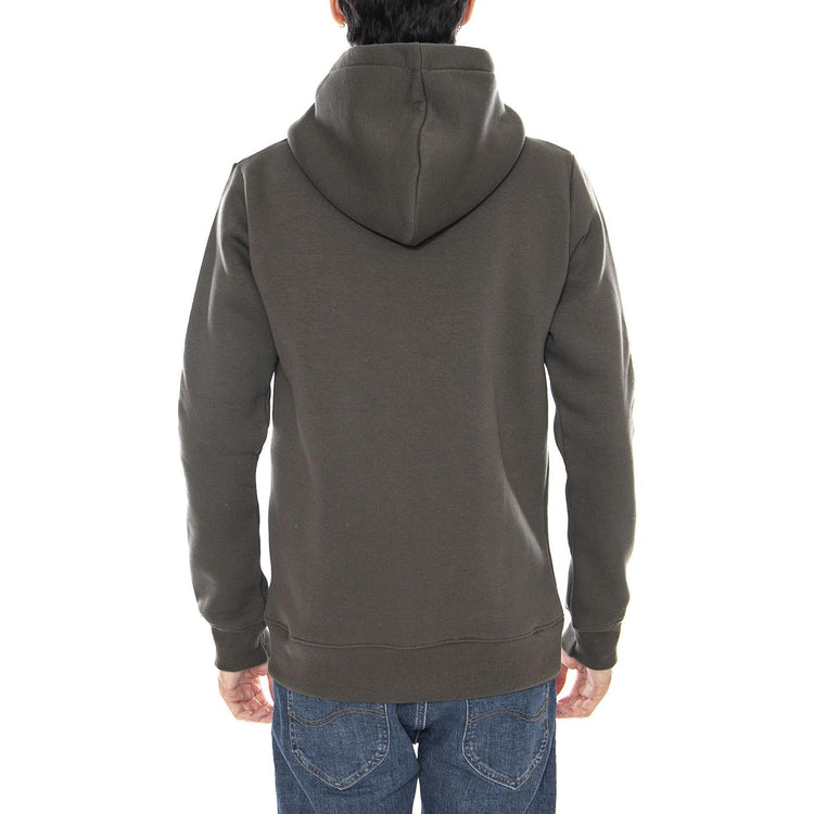 Logo Hoodie Military Olive - Felpa con Cappuccio Uomo Verde 6050193 12365 CAT 